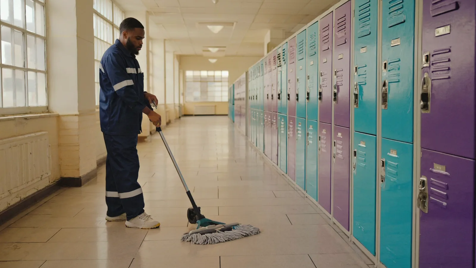 Limpieza de colegios en León fuera del horario lectivo