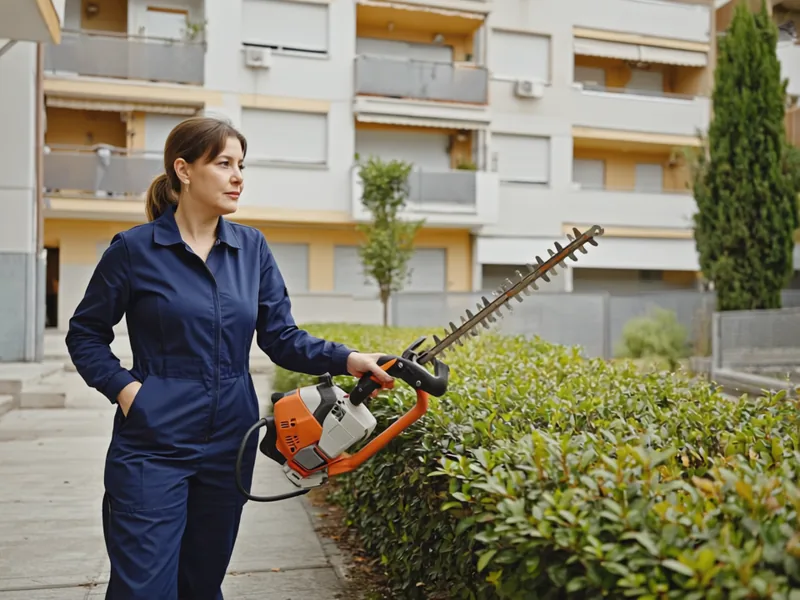Empresa de mantenimiento en León cuidando el jardín de una comunidad